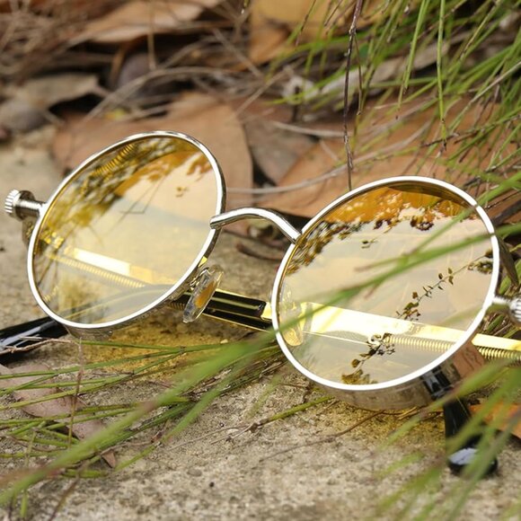 Steampunk Round Polarized Sunglasses main image 5